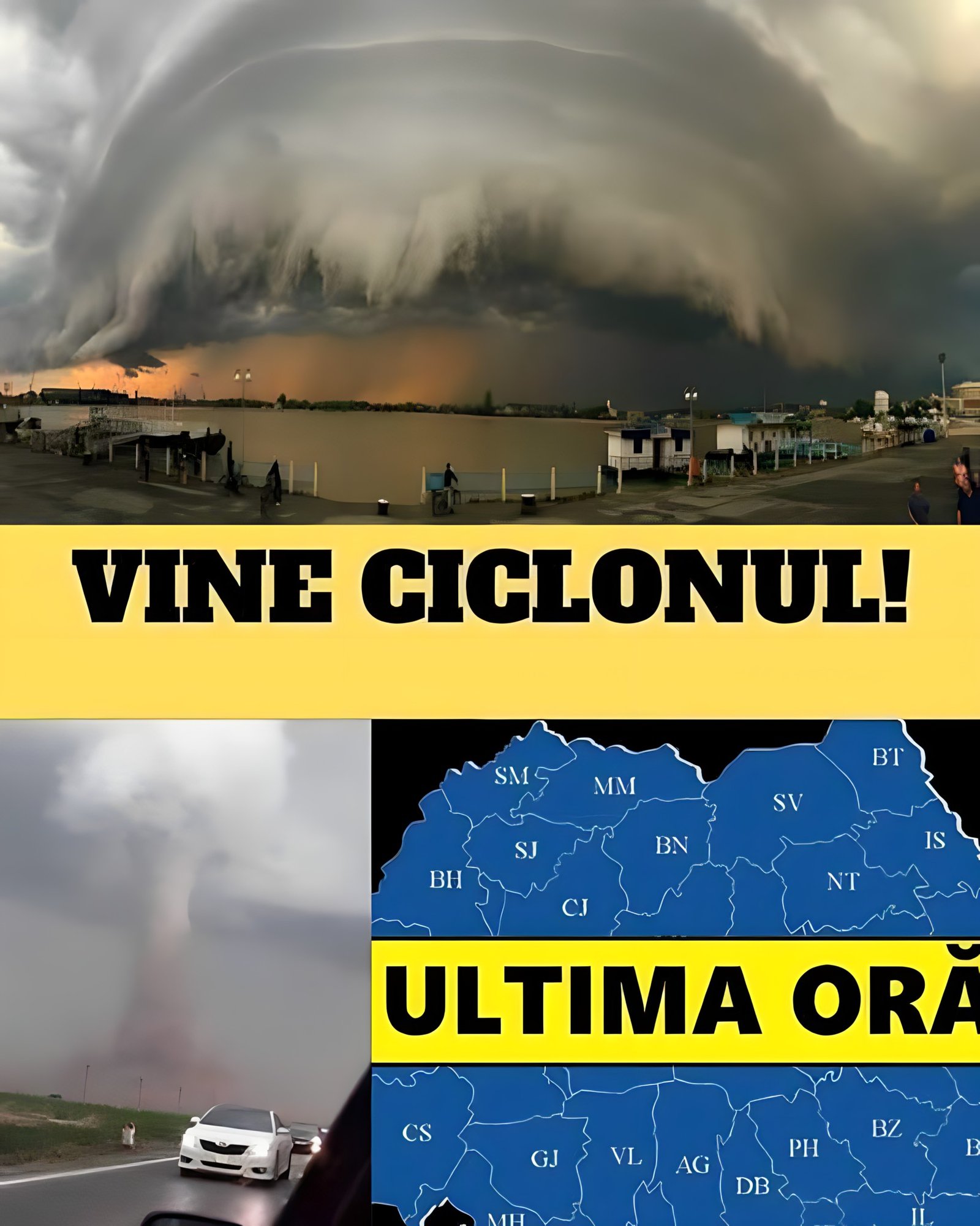 ALERTA METEO: Un ciclon loveste Romania. A