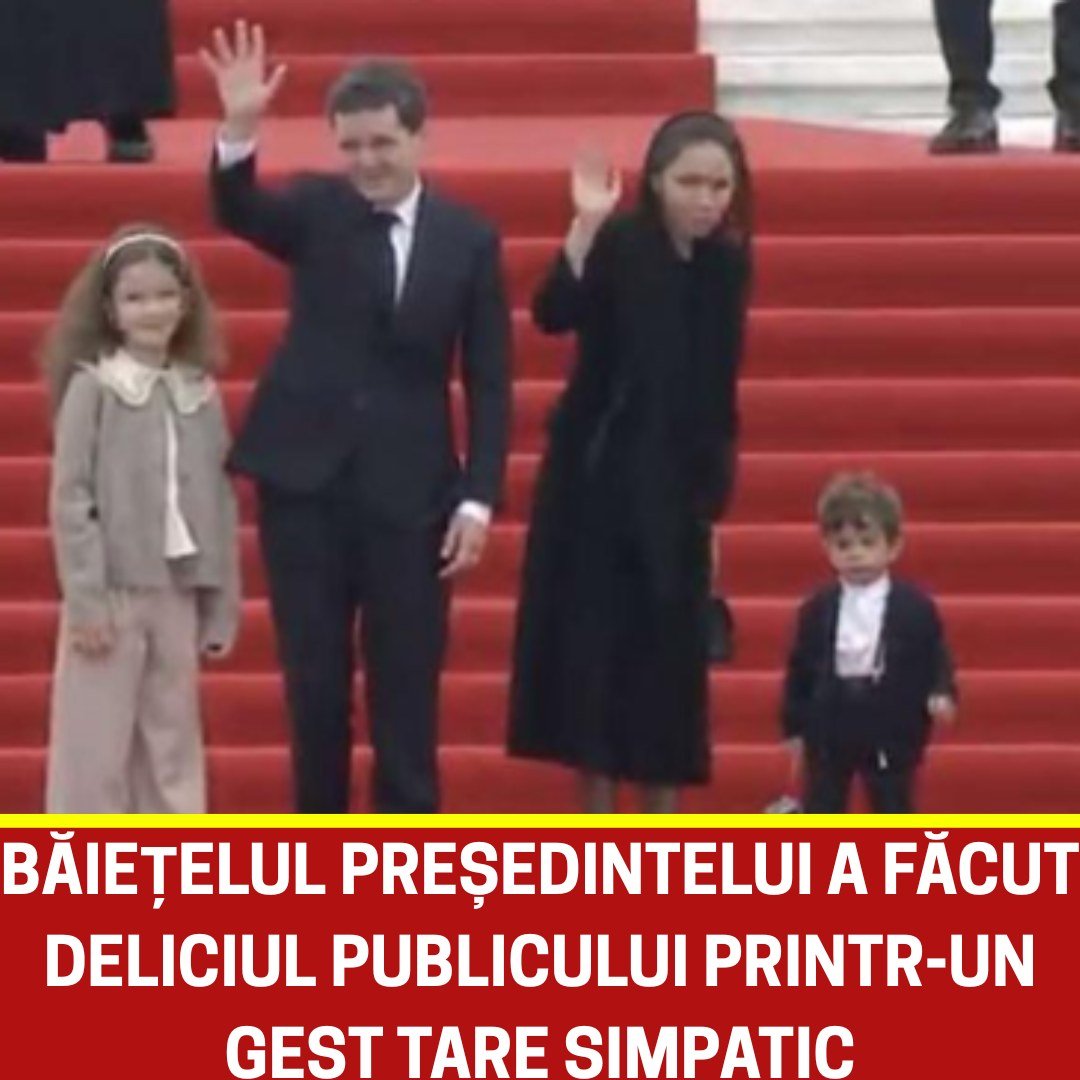 Momente amuzante cu băiețelul lui Nicușor Dan la ceremonia Sfințirii Catedralei Naționale. Ce a făcut micuțul în fața publicului